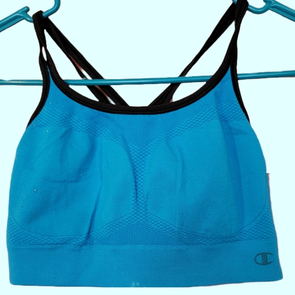 SET OF 3 ☆ Champion Criss-Cross Sports Bra ☆ Med ☆ Bright ☆Pink Blue Black ☆ - Picture 5 of 9